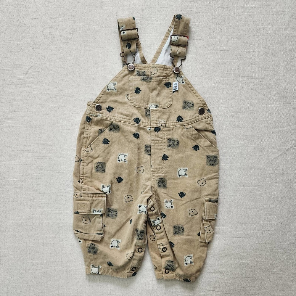 Vintage Forrest Animals Overalls 6-9 months